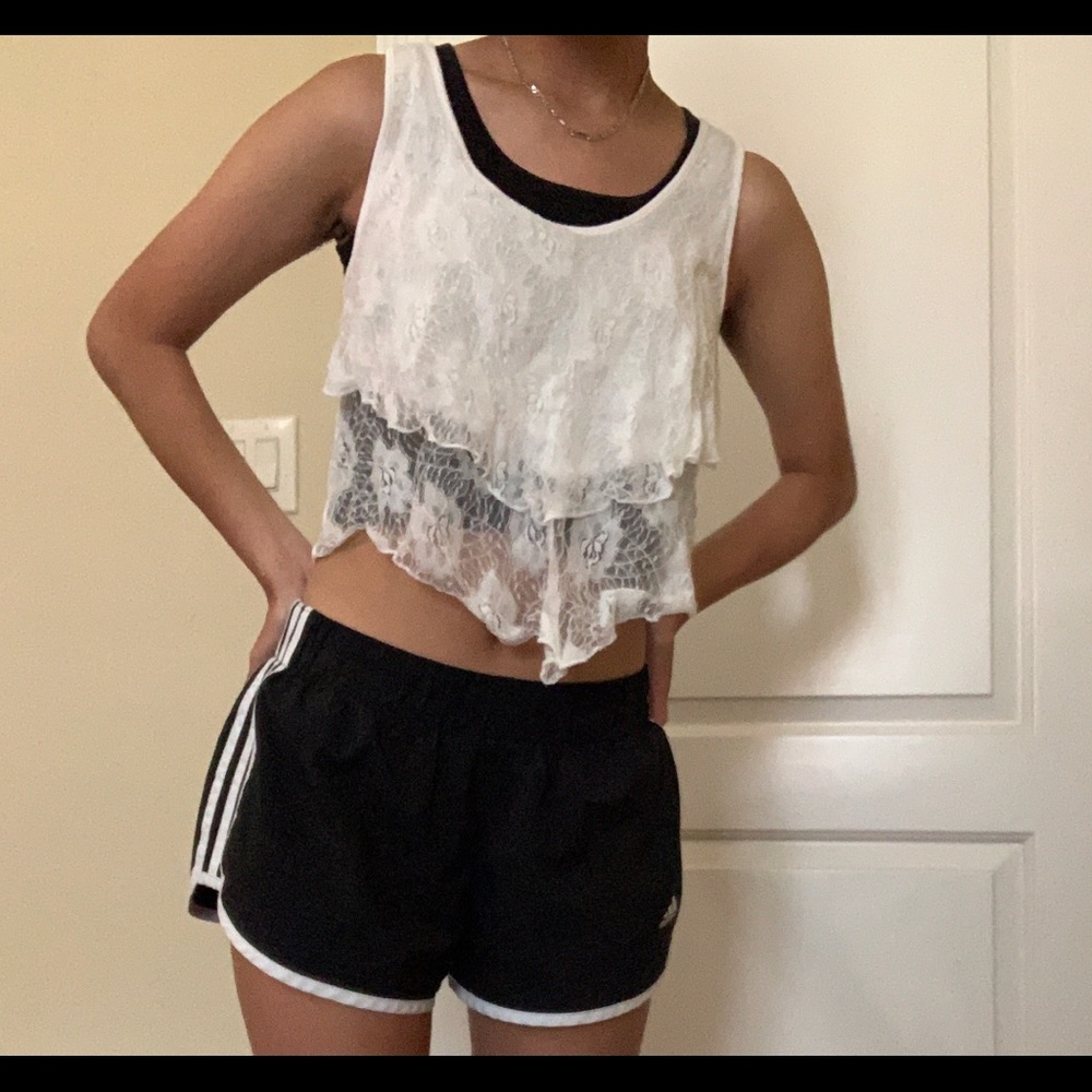 Sheer Floral Lace Tank